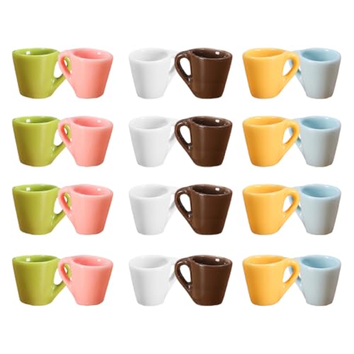 Parliky 24 Stück Teiliges Miniatur Kaffeetassen Puppenhaus Zubehör Realistische Küchen Dekoration in Farben Weiß Blau Gelb Braun Grün für Puppenhausräume Parliky 24 Stück Teiliges Miniatur Kaffeetassen Puppenhaus Zubehör Realistische Küchen Dekoration in Farben Weiß Blau Gelb Braun Grün für Puppenhausräume von Parliky