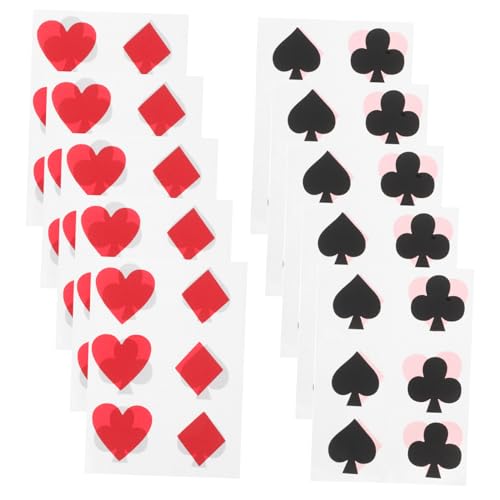 Parliky 24 Stück Teiliges Selbstklebende Pokerkarten Aufkleber im Retro Stil Starke Haftung Party Deko für Becher Schnell Anzubringen für Thematische Poker und Feiern Parliky 24 Stück Teiliges Selbstklebende Pokerkarten Aufkleber im Retro Stil Starke Haftung Party Deko für Becher Schnell Anzubringen für Thematische Poker und Feiern von Parliky