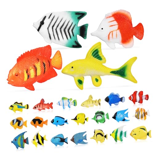 Parliky 24 Stück Teiliges Tropische Plastikfisch Modelle in Zwei Lernspielzeug für Langlebige Meerestiere Figuren als und Badespielzeug Parliky 24 Stück Teiliges Tropische Plastikfisch Modelle in Zwei Lernspielzeug für Langlebige Meerestiere Figuren als und Badespielzeug von Parliky