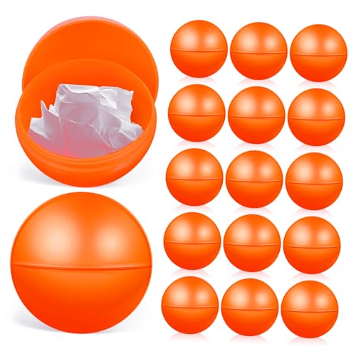 Parliky 25 Stück Teiliges Orangefarbene Hohle Kunststoff Lottokugeln zum Öffnen und Befüllen Wiederverwendbare Raffle Bälle für Tombola Partyspiele und Gewinnspielzubehör Parliky 25 Stück Teiliges Orangefarbene Hohle Kunststoff Lottokugeln zum Öffnen und Befüllen Wiederverwendbare Raffle Bälle für Tombola Partyspiele und Gewinnspielzubehör von Parliky