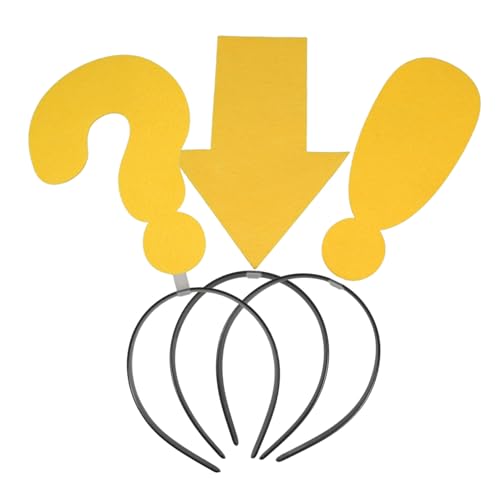 Parliky 3 Stück Pack Symbol Stirnbänder Lustige Party Dekorationen mit Gelben Symbolen für Fotorequisiten und Festliche Anlässe für Bühnenaufführungen und Feierlichkeiten von Parliky