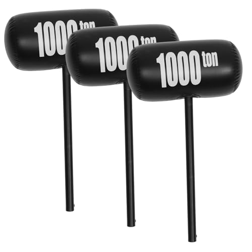 Parliky 3 Stück Teiliges Aufblasbares Hammer aus Robustem PVC Sicher und Reißfest Fördert Hand Augen Koordination und Feinmotorik als Partygeschenk für Kindergeburtstage Halloween Cosplay von Parliky