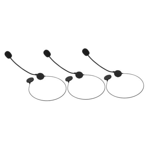 Parliky 3 Stück Teiliges Cosplay Mikrofon Headset Realistisches Bühnenzubehör Lebensechtes Kopfhörer Prop Geeignet für Karneval Partys Verkleidung und Rollenspiele von Parliky