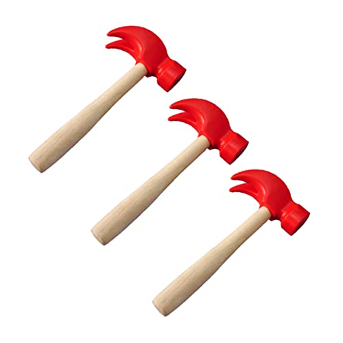 Parliky 3 Stück Teiliges Holzhammer für Robust und Geruchsfrei Fördert Feinmotorik Hand Augen Koordination und Kreativität für Rollenspiele und DIY Lernen von Parliky
