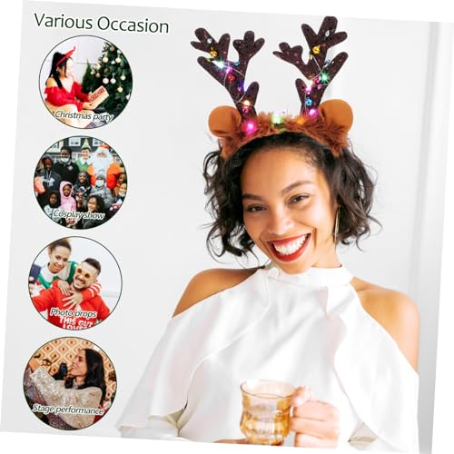 Parliky 3 Stück Teiliges Rentier Geweih Stirnband mit Glitzer Leichtes und Langlebiges Haarreif für Weihnachtsfeiern Bequemer Sitz Kreatives Party Accessoire für Damen und Herren Parliky 3 Stück Teiliges Rentier Geweih Stirnband mit Glitzer Leichtes und Langlebiges Haarreif für Weihnachtsfeiern Bequemer Sitz Kreatives Party Accessoire für Damen und Herren von Parliky