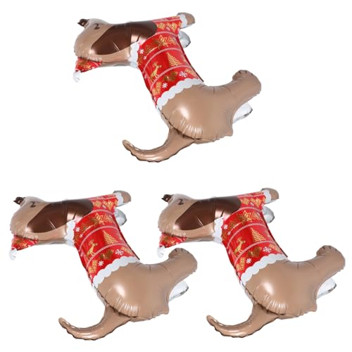 Parliky 3 Stück Weihnachts-sausage-dog-folienballons Wiederverwendbare Aufblasbare Haustier-dekoration für Hundeparty Shower und Festliche Geburtstagsfeiern Parliky 3 Stück Weihnachts-sausage-dog-folienballons Wiederverwendbare Aufblasbare Haustier-dekoration für Hundeparty Shower und Festliche Geburtstagsfeiern von Parliky