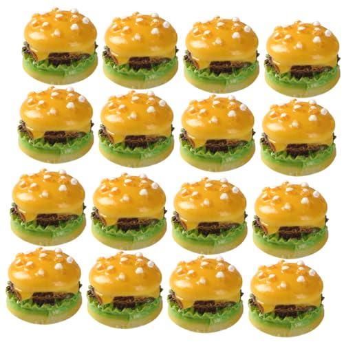 Parliky 30 Stück Teiliges Miniatur Hamburger Deko aus Hochwertigem Harz Realistische Künstliche Burger Modelle für Küchen Dekoration Schaufenster Partydeko und Kinderspielzeug von Parliky