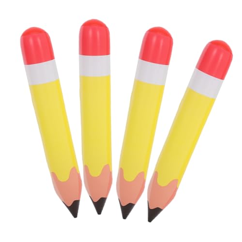 Parliky 4 Stück Aufblasbare Riesen Bleistiftballons aus PVC Realistische Schulparty Dekoration Leichtes Tragbares Zubehör für Geburtstag und Klassenzimmer für Back To School Feiern von Parliky