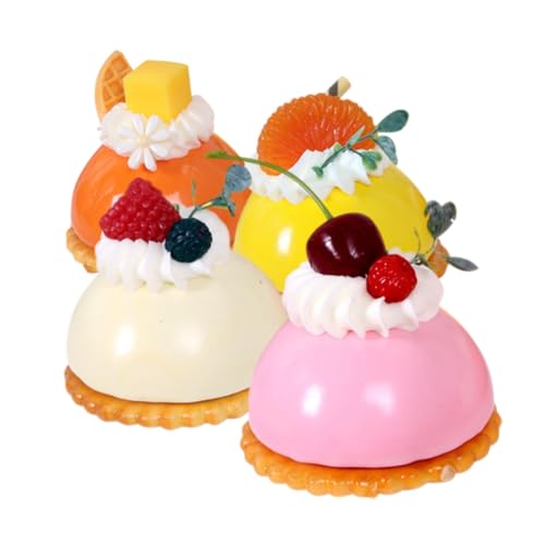 Parliky 4 Stück Miniatur Kuchen Deko Figuren Realistische Französische Tortennachbildung Farbige Küchendekorationen in Orange Apricot und Gelb für Vitrinen und Haushaltsschmuck Parliky 4 Stück Miniatur Kuchen Deko Figuren Realistische Französische Tortennachbildung Farbige Küchendekorationen in Orange Apricot und Gelb für Vitrinen und Haushaltsschmuck von Parliky