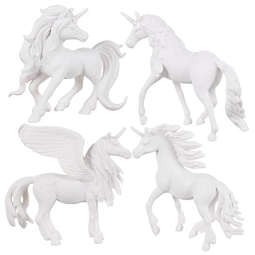 Parliky 4 Stück Teiliges DIY Einhorn Malset für Weiße Kunststoff Figuren zum Bemalen Kreatives Bastelspielzeug für Geburtstagspartys Partygeschenke und Parliky 4 Stück Teiliges DIY Einhorn Malset für Weiße Kunststoff Figuren zum Bemalen Kreatives Bastelspielzeug für Geburtstagspartys Partygeschenke und von Parliky
