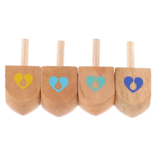 Parliky 4 Stück Teiliges Hanukkah Holzspielzeug Dreidel aus Natürlichem Holz Sicherer Kinderkreisel Feinmotorik Hand Auge koordination und Stressabbau für Indoor Outdoor spielspaß Parliky 4 Stück Teiliges Hanukkah Holzspielzeug Dreidel aus Natürlichem Holz Sicherer Kinderkreisel Feinmotorik Hand Auge koordination und Stressabbau für Indoor Outdoor spielspaß von Parliky
