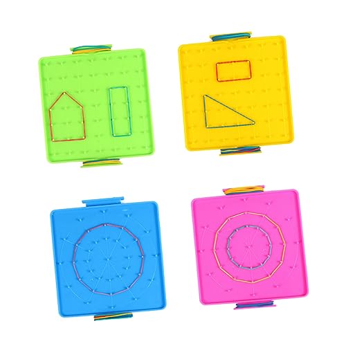 Parliky 4 Stück Teiliges Kunststoff Geoboard mit Doppelseitigem Nagelbrett Kantenlänge Geometrische Lernspielzeuge für Grundschüler Bunte Lernhilfe für Zufällige Farbe Parliky 4 Stück Teiliges Kunststoff Geoboard mit Doppelseitigem Nagelbrett Kantenlänge Geometrische Lernspielzeuge für Grundschüler Bunte Lernhilfe für Zufällige Farbe von Parliky