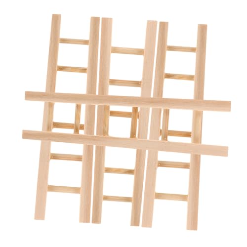 Parliky 4 Stück Teiliges Mini Holzleitern für Puppenhaus Kleine Trittleiter aus Holz Vielseitiges DIY Bastelzubehör Natürliche Farbe für Landschaftsdekoration und Kreative Parliky 4 Stück Teiliges Mini Holzleitern für Puppenhaus Kleine Trittleiter aus Holz Vielseitiges DIY Bastelzubehör Natürliche Farbe für Landschaftsdekoration und Kreative von Parliky