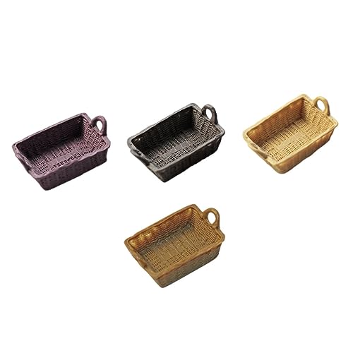 Parliky 4 Stück Teiliges Miniatur Korb aus Resin Dekorative Puppenhaus Aufbewahrungskörbe in Khaki Camel und Schwarz Realistische Miniaturmodelle für Puppenhaus und Mikro Szenen Parliky 4 Stück Teiliges Miniatur Korb aus Resin Dekorative Puppenhaus Aufbewahrungskörbe in Khaki Camel und Schwarz Realistische Miniaturmodelle für Puppenhaus und Mikro Szenen von Parliky