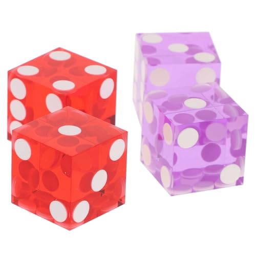 Parliky 4 Stück Teiliges Präzise Acryl Würfel Bunte Party Würfel mit Punkten Robust und Leicht für Spiele Zuhause Strand und Freizeitspaß Farben Zufällig Zufällige Farbe Zufällige Farbe von Parliky
