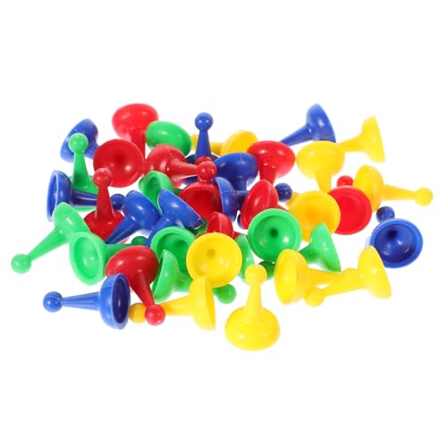 Parliky 40 Stück Teiliges Kleine Bunte Kunststoff Spielsteine für Brettspiele Glatte Oberfläche Vielseitig als Schach und Spielzubehör Geeignet für Kinderförderung und Gesellschaftsspiele von Parliky
