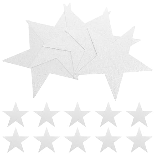 Parliky 48 Stück Teiliges Handgeschnittene Papiersterne Silberglanz für Schulwanddekoration Langlebige Fünfzackige Sterne zum Basteln und Schreiben für Klassenraum Pinnwand Kreative Parliky 48 Stück Teiliges Handgeschnittene Papiersterne Silberglanz für Schulwanddekoration Langlebige Fünfzackige Sterne zum Basteln und Schreiben für Klassenraum Pinnwand Kreative von Parliky