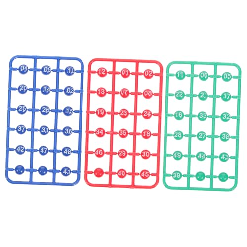 Parliky 49 Stück Teiliges Bunte Lotteriekugeln mit Klaren Zahlen Leichte Kunststoffspielbälle für Bingo Raffle und Partyspiele Praktische Mini spielkugeln für Gewinnspiele und von Parliky