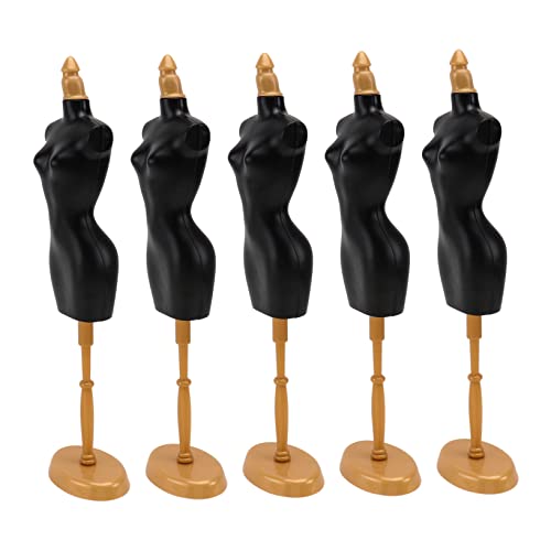Parliky 5 Stück Teiliges Abnehmbares Puppen Kleidständer aus Umweltfreundlichem Kunststoff Praktische Schaufensterpuppe als Doll Dress Support für Puppenkleidung und DIY Dekoration von Parliky