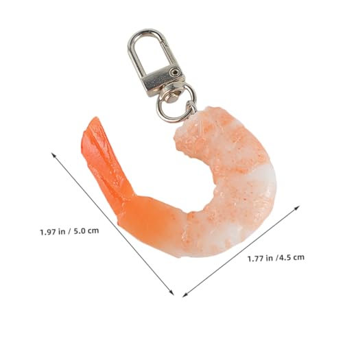 Parliky 5 Stück Teiliges Garnelen Schlüsselanhänger aus Langlebigem PVC Einzigartige und Lustige Anhänger für Schlüssel Taschen und Partygeschenke Realistische Garnelenform Vielseitig und von Parliky