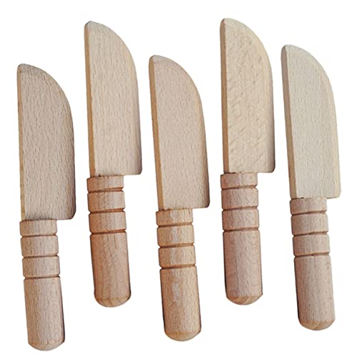 Parliky 5 Stück Teiliges Holzspielzeug Küchenmesser Realistisch Sicher Glatt Verarbeitet Pädagogisch für Jungen und Mädchen für DIY Obst Gemüse Schneiden und Puppenhaus Dekoration Parliky 5 Stück Teiliges Holzspielzeug Küchenmesser Realistisch Sicher Glatt Verarbeitet Pädagogisch für Jungen und Mädchen für DIY Obst Gemüse Schneiden und Puppenhaus Dekoration von Parliky
