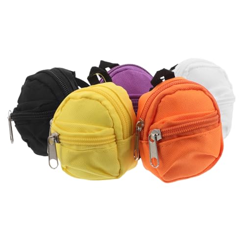 Parliky 5 Stück Teiliges Mini-Rucksack Kleine Robuste Münzgeldbörse mit Reißverschluss Ultraleichtes Multifunktionales Schlüssel Münzfach als Geschenk für Unterwegs von Parliky