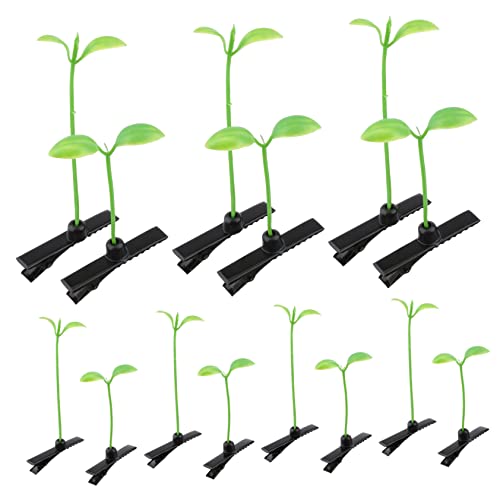 Parliky 50 Stück Kleine Haarklammern Grüne Bohnensprossen Haarspangen Praktische Haardeko Süßer Haarschmuck für Mädchen Alltag von Parliky