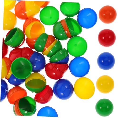 Parliky 50 Stück Teiliges Bunte Raffle Losbälle aus Kunststoff Teilbare Tombola Kugeln zum Befüllen Wiederverwendbare Party und Festdekoration Langlebig und Farbbrillant für Gewinnspiele von Parliky