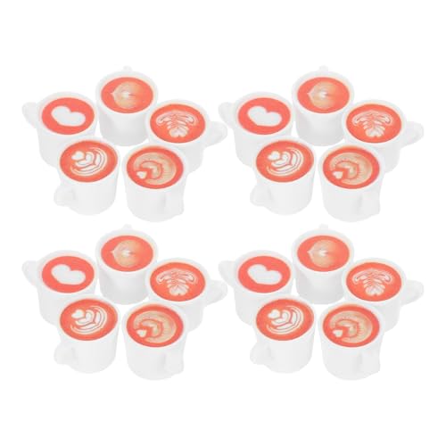 Parliky 50 Stück Teiliges Miniatur Resin Kaffeetassen mit Realistischem Design Leichte Puppenhaus Deko und Kreative Mini küchenaccessoires Kompakt und Vielseitig für Tischdeko und von Parliky