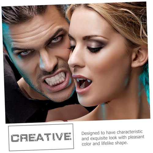 Parliky 6 Paare Halloween Vampirgebiss Fangs Cosplay Requisiten für Erwachsene und Halloween Kostüm Party Dekoration Langlebig und Sicher Parliky 6 Paare Halloween Vampirgebiss Fangs Cosplay Requisiten für Erwachsene und Halloween Kostüm Party Dekoration Langlebig und Sicher von Parliky