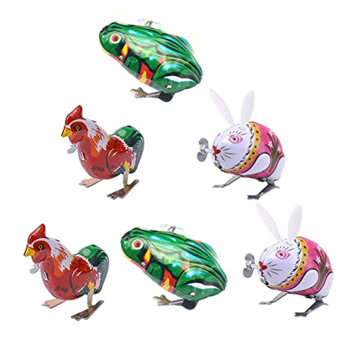 Parliky 6 Stück Teiliges Aufziehspielzeug für Robustem Kreative Tierfiguren Frosch Hahn Hase Langlebig und Sicher Fördert Vorstellungskraft und Motorische Fähigkeiten als Mitgebsel für Parliky 6 Stück Teiliges Aufziehspielzeug für Robustem Kreative Tierfiguren Frosch Hahn Hase Langlebig und Sicher Fördert Vorstellungskraft und Motorische Fähigkeiten als Mitgebsel für von Parliky