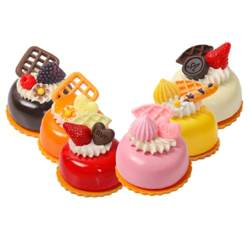 Parliky 6 Stück Teiliges Künstliche Französische Kuchen aus PU PVC Harz Realistische Tortendekoration Stabile Leichte Food Modelle als Wohnaccessoire und Fotorequisite Parliky 6 Stück Teiliges Künstliche Französische Kuchen aus PU PVC Harz Realistische Tortendekoration Stabile Leichte Food Modelle als Wohnaccessoire und Fotorequisite von Parliky