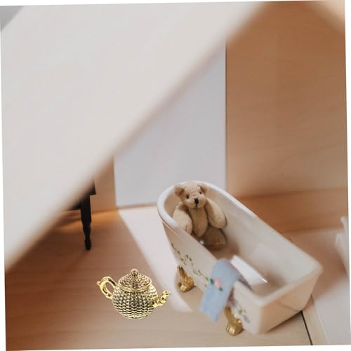 Parliky 6 Stück Teiliges Miniatur Teekannen Set aus Hochwertigem Leichtes Dekoratives Mini Teetassen Ornament für Puppenhaus Kompakt und Stilvoll als Desktop Dekoration Zufällige Farbe von Parliky