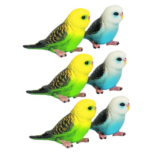 Parliky 6 Stück Teiliges Papageien aus Robustem Kunststoff Realistische Vogel Figuren mit Glatten Kanten Kompakt und Leicht für Garten und Kuchendekoration Parliky 6 Stück Teiliges Papageien aus Robustem Kunststoff Realistische Vogel Figuren mit Glatten Kanten Kompakt und Leicht für Garten und Kuchendekoration von Parliky