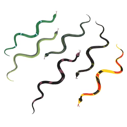 Parliky 6 Stück Teiliges Realistisch Aussehender Schlangenspielzeuge aus Kunststoff Flexible Reptilienmodelle mit Detailgetreuen Schuppen Vielseitig für Halloween Streiche Garten und Parliky 6 Stück Teiliges Realistisch Aussehender Schlangenspielzeuge aus Kunststoff Flexible Reptilienmodelle mit Detailgetreuen Schuppen Vielseitig für Halloween Streiche Garten und von Parliky