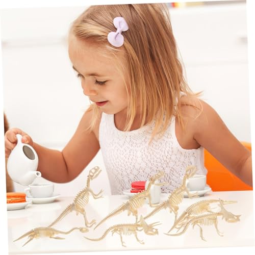 Parliky 7 Stück Teiliges Dinosaurier Skelett Puzzle Pädagogisches DIY für Realistische Dinosaurier Figuren Fördert Praktisches Lernen und Wissenschaftsinteresse Geschenk für Geburtstage von Parliky