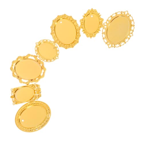 Parliky 7 Stück Teiliges Mini Bilderrahmen Oval Gold Metall Vintage Stil für Puppenhaus Dekoration DIY Schmuckdisplay Fotografie Party und Hotel Accessoire Parliky 7 Stück Teiliges Mini Bilderrahmen Oval Gold Metall Vintage Stil für Puppenhaus Dekoration DIY Schmuckdisplay Fotografie Party und Hotel Accessoire von Parliky