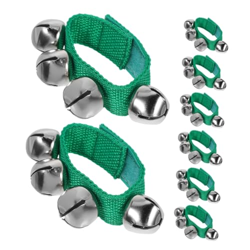 Parliky 8 Stück Teiliges Handgelenk Glöckchen Set Leichte Orff Handrasseln Montessori Musikspielzeug für Kleinkinder Rhythmische Frühförderung Ergonomisch für Kleine Hände Lerninstrument von Parliky