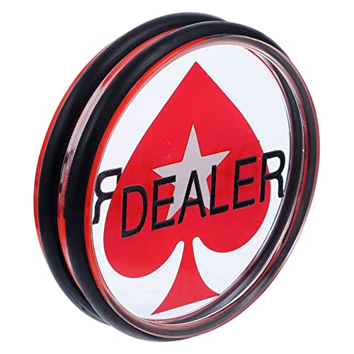 Parliky Acryl Poker Dealer Button Doppelseitig Robust Leicht für Poker Spielzubehör und Kartenzähler für Holdem und Glücksspiel Zubehör von Parliky