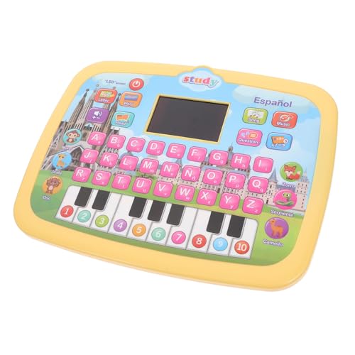 Parliky Bilinguales Spanisches Lernpad für Kleinkinder LED Bildschirm Musikalisches Alphabet und Zahlenlernspielzeug Kompakter Lernlaptop Batteriebetrieben für Vorschulkinder und Frühe Parliky Bilinguales Spanisches Lernpad für Kleinkinder LED Bildschirm Musikalisches Alphabet und Zahlenlernspielzeug Kompakter Lernlaptop Batteriebetrieben für Vorschulkinder und Frühe von Parliky