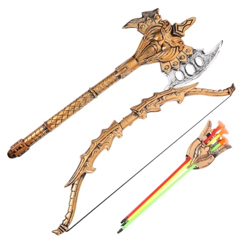 Parliky Cosplay Antikes Waffenspielzeug für Jungen und Mädchen Realistische Pfeilattrappe Rollenspiel Kostüm Zubehör für Halloween Party und Bühnenauftritte von Parliky