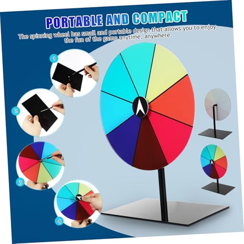 Parliky Drehendes Rad aus robustem Acryl mit Ständer und Whiteboard-Marker, kompakt und tragbar für Partyspiele, Unterricht und vielseitige Spielmodi Parliky Drehendes Rad aus robustem Acryl mit Ständer und Whiteboard-Marker, kompakt und tragbar für Partyspiele, Unterricht und vielseitige Spielmodi von Parliky