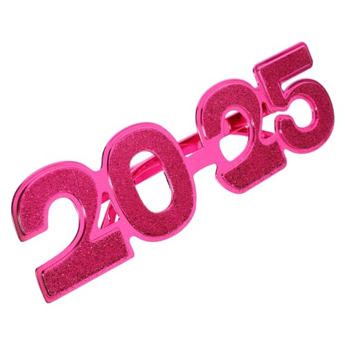 Parliky Galvanikpulverbrillen Brillen 2025 Nummernbrillen Partybrillen Dekor Frohes Neues Jahr Brillen 2025 Silvesterbrillen 2025 Partybrillen Erwachsene Festivalbrillen Rosy PC von Parliky