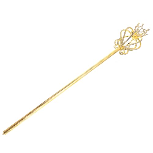 Parliky Goldener Fairy Party Scepter Kronen zauberstab Dekorativer Walking Stick für Halloween Geburtstag Kostümparty Theater Cosplay Geschenk für Junge Mädchen Partyzubehör von Parliky