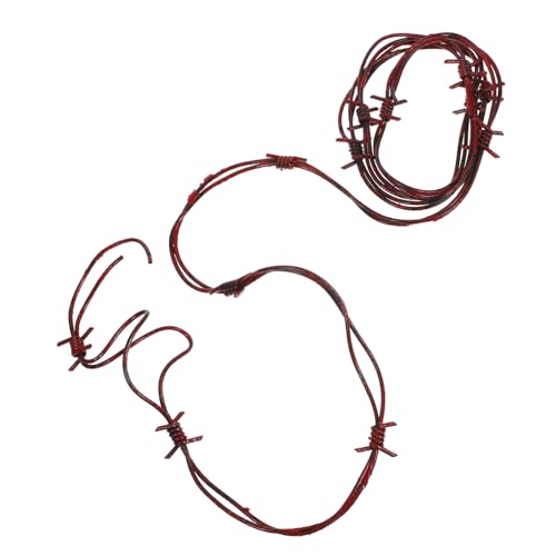 Parliky Halloween Deko Stacheldraht Rot Wiederverwendbar Leicht Aufzuhängen Dekoratives Party-requisit für Grusel Kostümpartys für Wand Raumgestaltung Parliky Halloween Deko Stacheldraht Rot Wiederverwendbar Leicht Aufzuhängen Dekoratives Party-requisit für Grusel Kostümpartys für Wand Raumgestaltung von Parliky