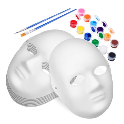 Parliky Handbemalte Masken-Set Färbung über Nacht gestrichen Cosplay Maskerade Maske Handwerk Blanko-Papiermasken zum Basteln Papiermasken für unbemalte masken selber machen Weiß Parliky Handbemalte Masken-Set Färbung über Nacht gestrichen Cosplay Maskerade Maske Handwerk Blanko-Papiermasken zum Basteln Papiermasken für unbemalte masken selber machen Weiß von Parliky