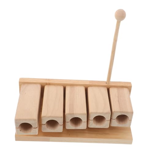 Parliky Holz-Percussion-Block Orff-Instrument mit Schlägel Pädagogisches Schlaginstrument für Yoga Musikunterricht Kindergarten und Musikalische Früherziehung von Parliky