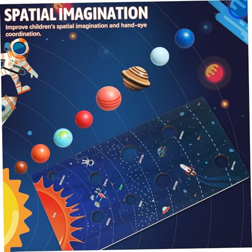 Parliky Holzpuzzle Solar System für Ab Jahren Robustes Lernspielzeug mit Planeten Sicher und Einfach zu Pädagogisches Weltraumspielzeug für Jungen und Mädchen von Parliky