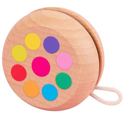 Parliky Holzspielzeug Yo yo Ball aus Buche Robust und Stoßfest Niedliches Design für Kleines Handliches Fingerspitzen Jungen und Mädchen von Parliky