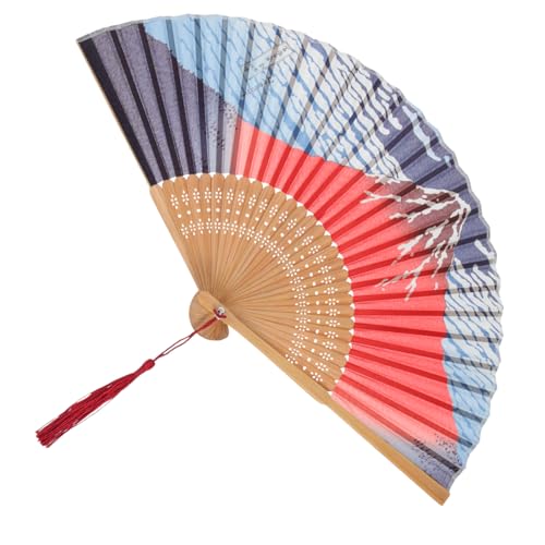 Parliky Japanischer Faltbarer Handfächer aus Seide und Robustem Dekorativer Retro Faltfächer für Damen Eleganter Orientalischer Fächer für Hochzeit Party und von Parliky